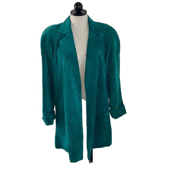 Maxima Neiman Marcus Jackets & Blazers - Maxima For Neiman Marcus Vintage Womens Jacket Size XS Green Suede Oversized
